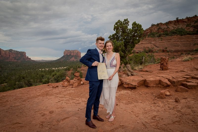 Back O' Beyond Cathedral Rock Trailhead Wedding