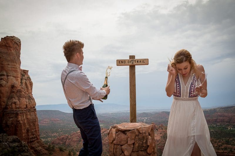 Back O' Beyond Cathedral Rock Trailhead Wedding