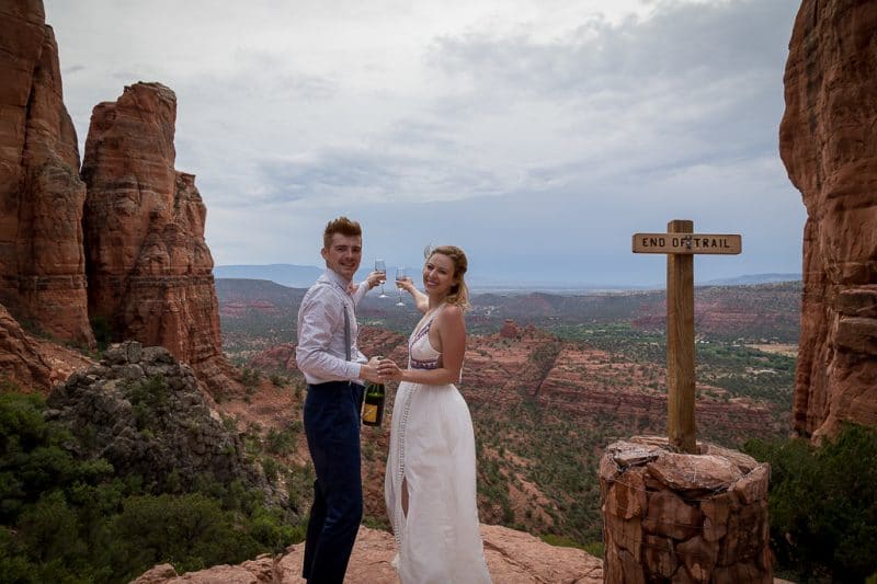 Back O' Beyond Cathedral Rock Trailhead Wedding