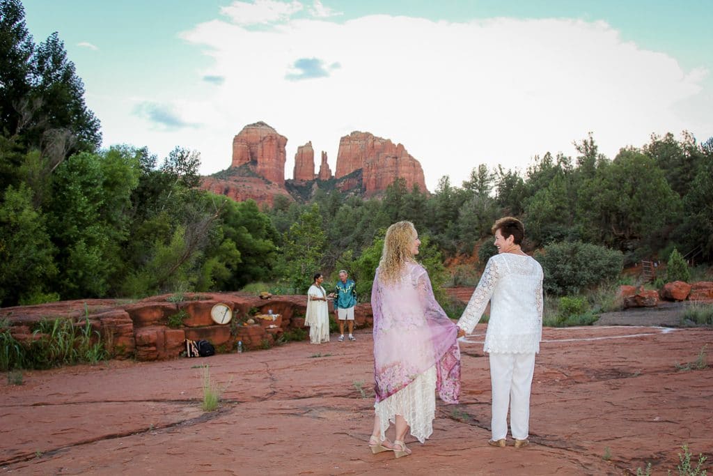 sedona elopement locations Red Rock Crossing Native Wedding Same Sex