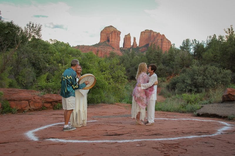 Red Rock Crossing wedding location Native Wedding Same Sex