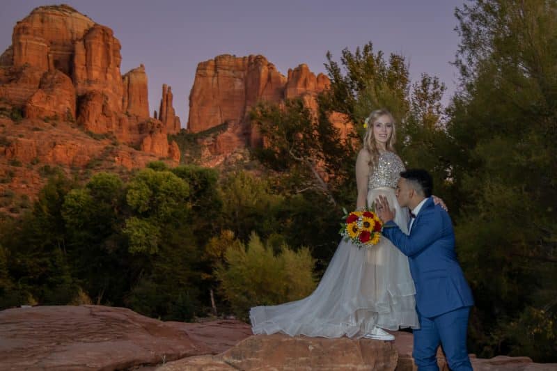 Baby on the way Crescent Moon Ranch Sedona Elopement Weddings