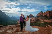 Patricia officiating for Sedona Elopement Weddings