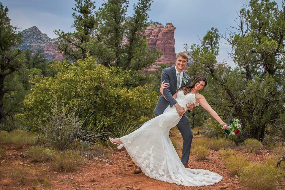 Wedding dip in Sedona