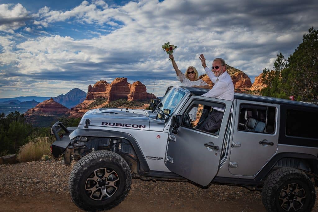 Huckaby-Jeep-to-Merry Go round-SedonaElopementWedding