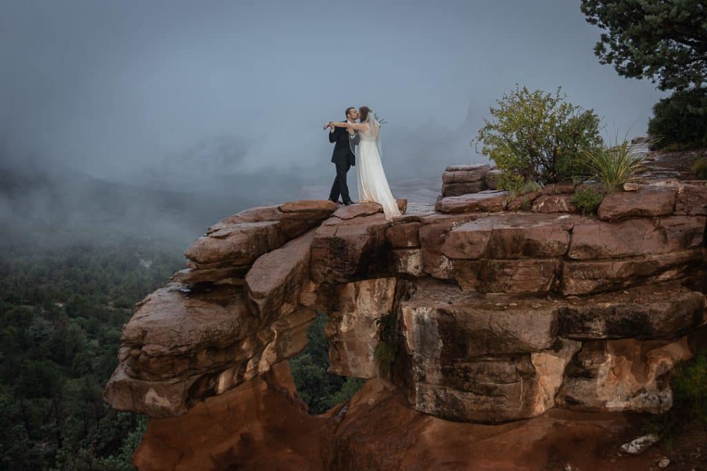 Merry Go Round Rock in the mist